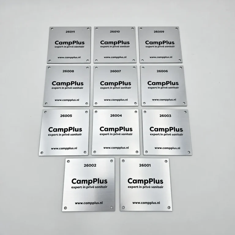 CampPlus identification plates cut and engraved by SDLG