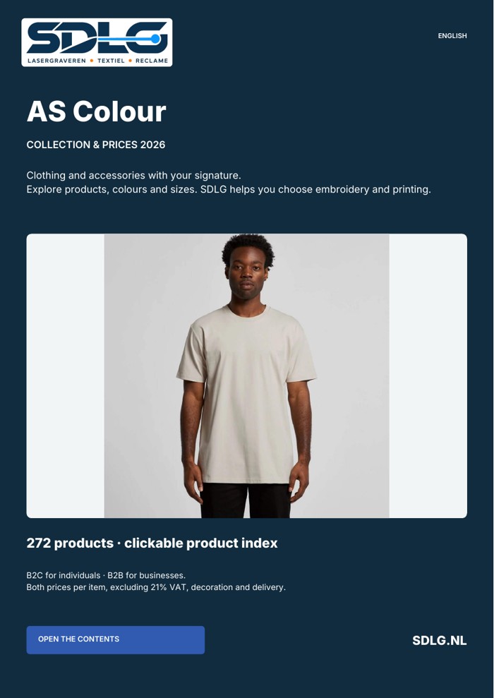 Cover: AS Colour clothing catalogue 2026