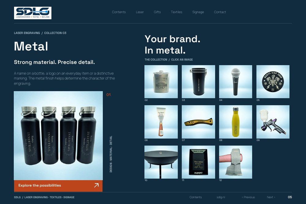 Portfolio examples: Metal
