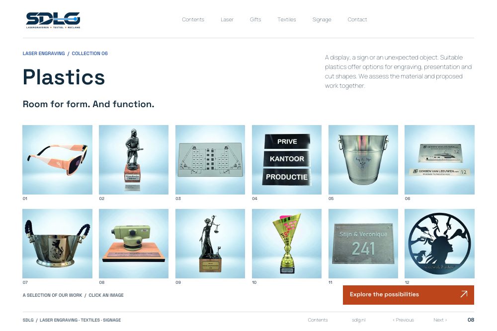 Portfolio examples: Plastics