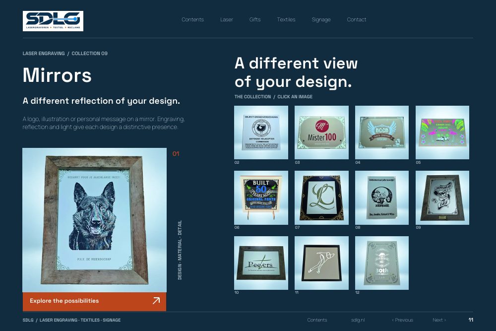 Portfolio examples: Mirrors