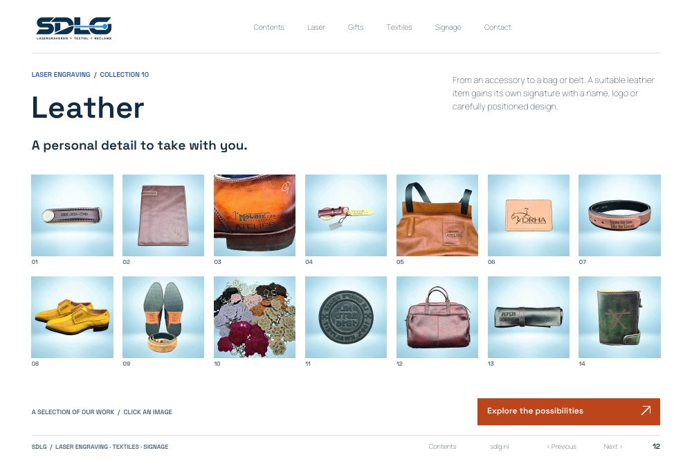 Portfolio examples: Leather
