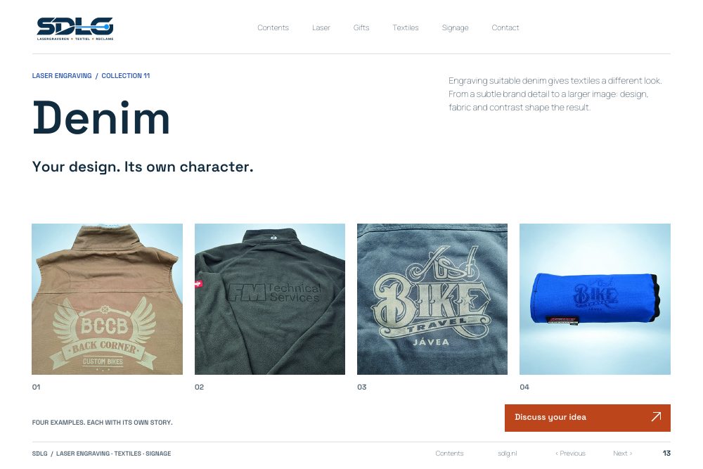 Portfolio examples: Denim