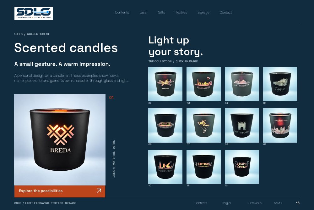 Portfolio examples: Scented candles