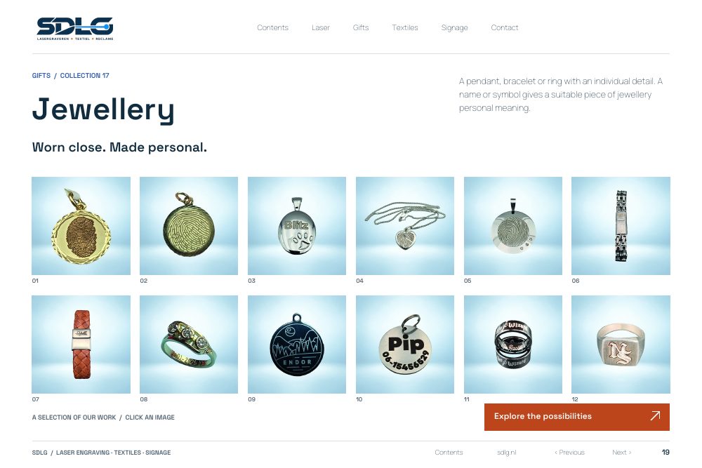 Portfolio examples: Jewellery