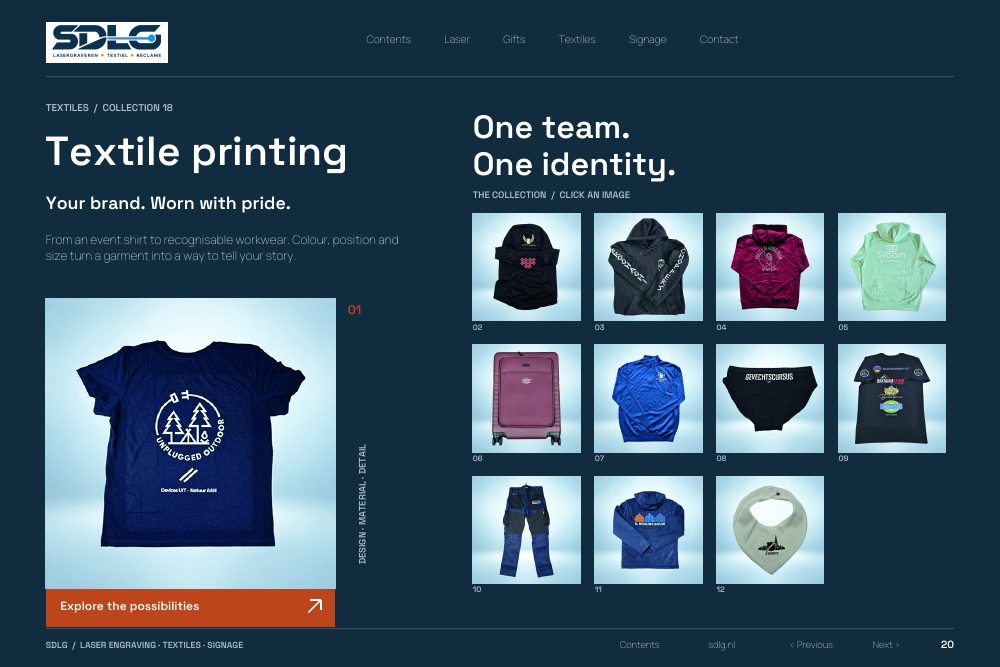 Portfolio examples: Textile printing