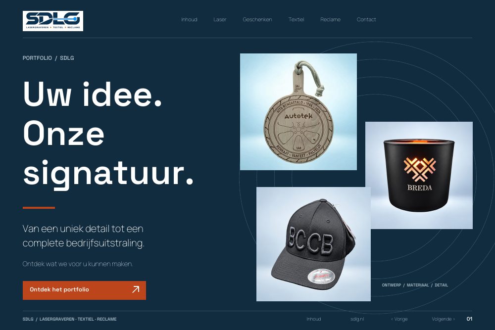Omslag van het digitale SDLG-portfolio