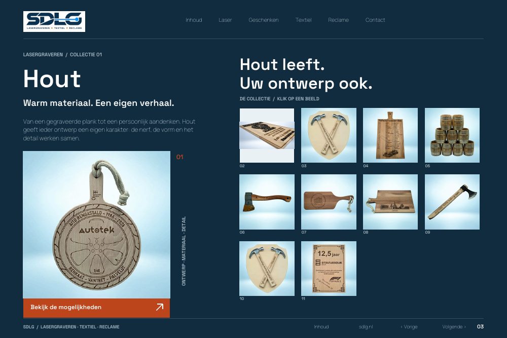 Portfolio-voorbeelden: Hout