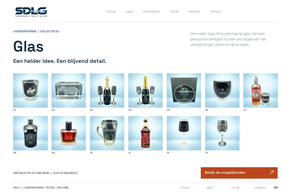 Portfolio-voorbeelden: Glas