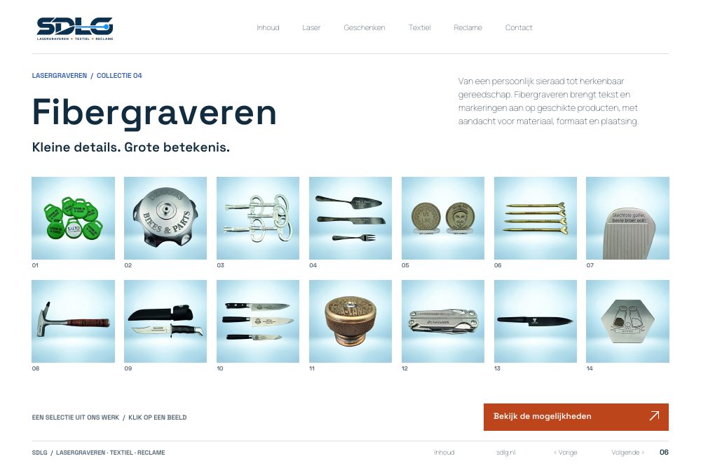 Portfolio-voorbeelden: Fibergraveren