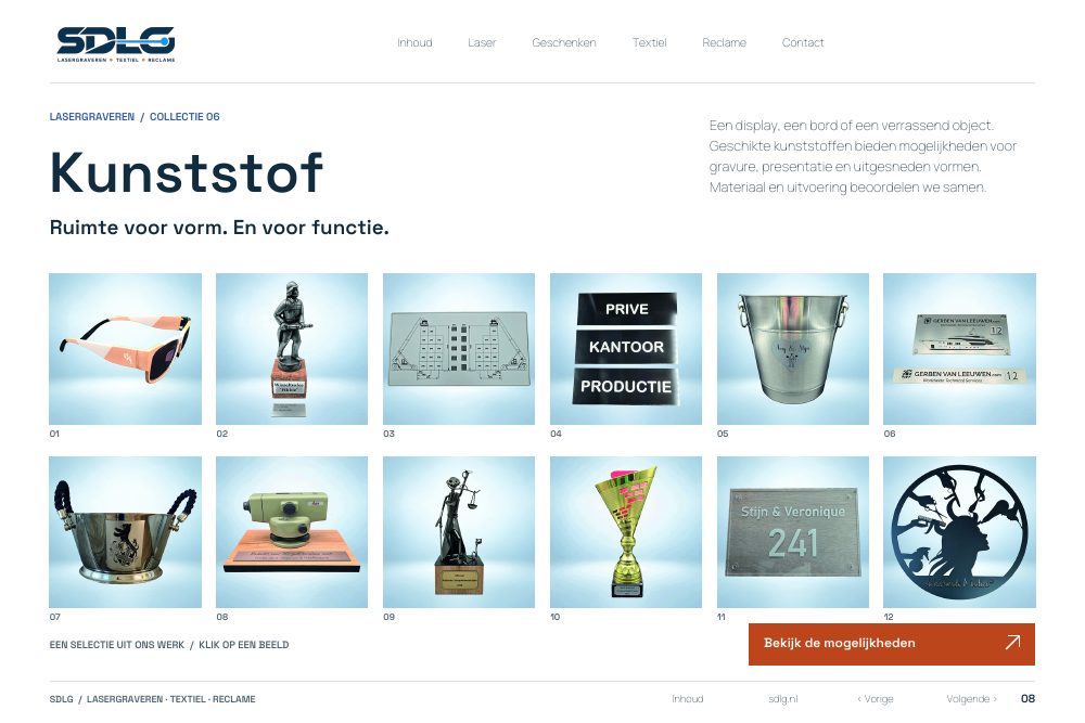 Portfolio-voorbeelden: Kunststof