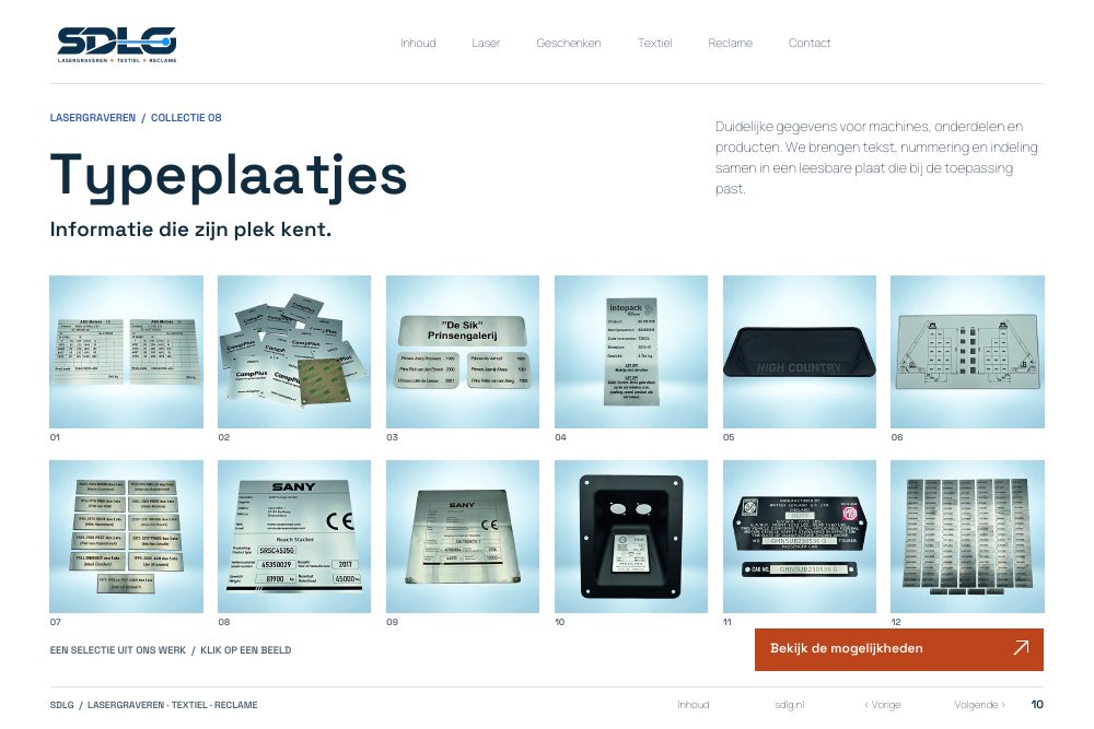 Portfolio-voorbeelden: Typeplaatjes