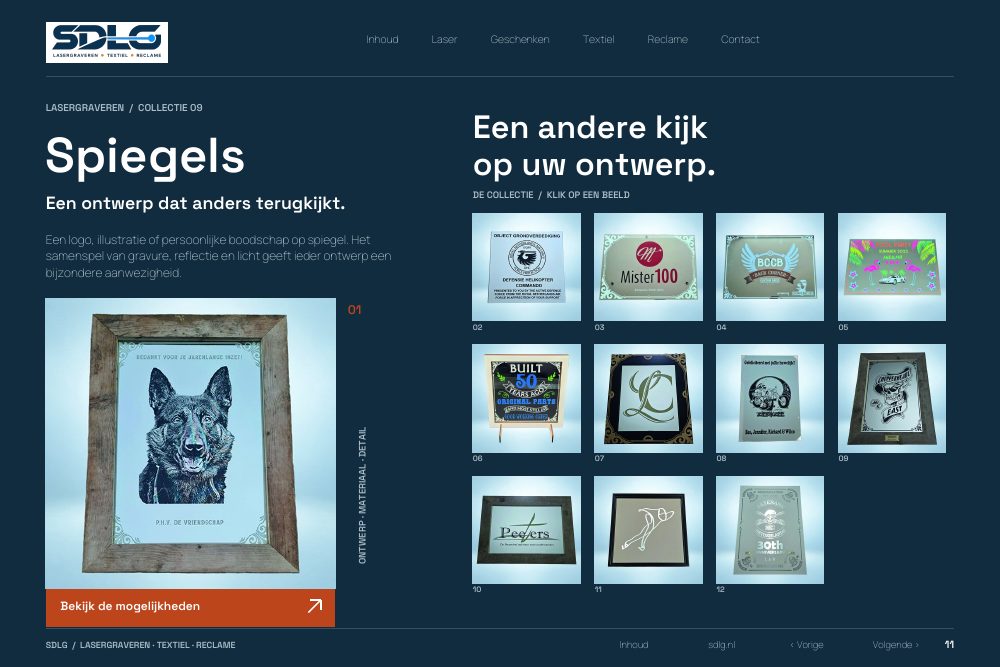 Portfolio-voorbeelden: Spiegels