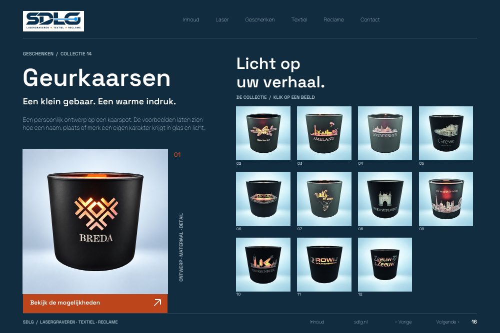 Portfolio-voorbeelden: Geurkaarsen