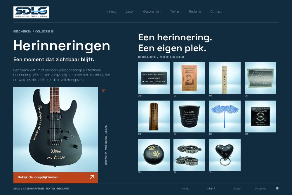 Portfolio-voorbeelden: Herinneringen