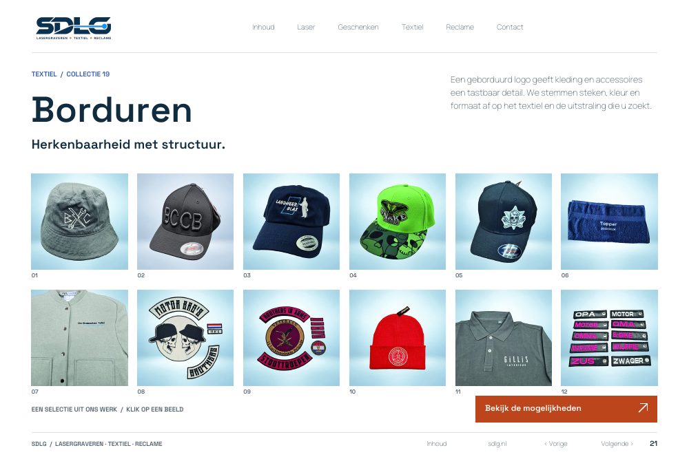 Portfolio-voorbeelden: Borduren