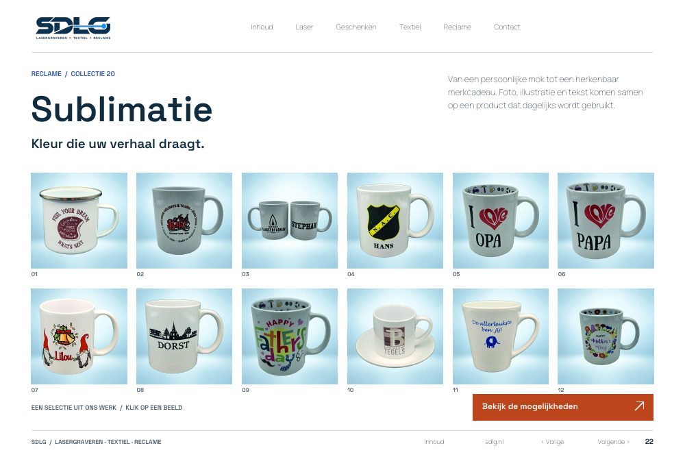 Portfolio-voorbeelden: Sublimatie